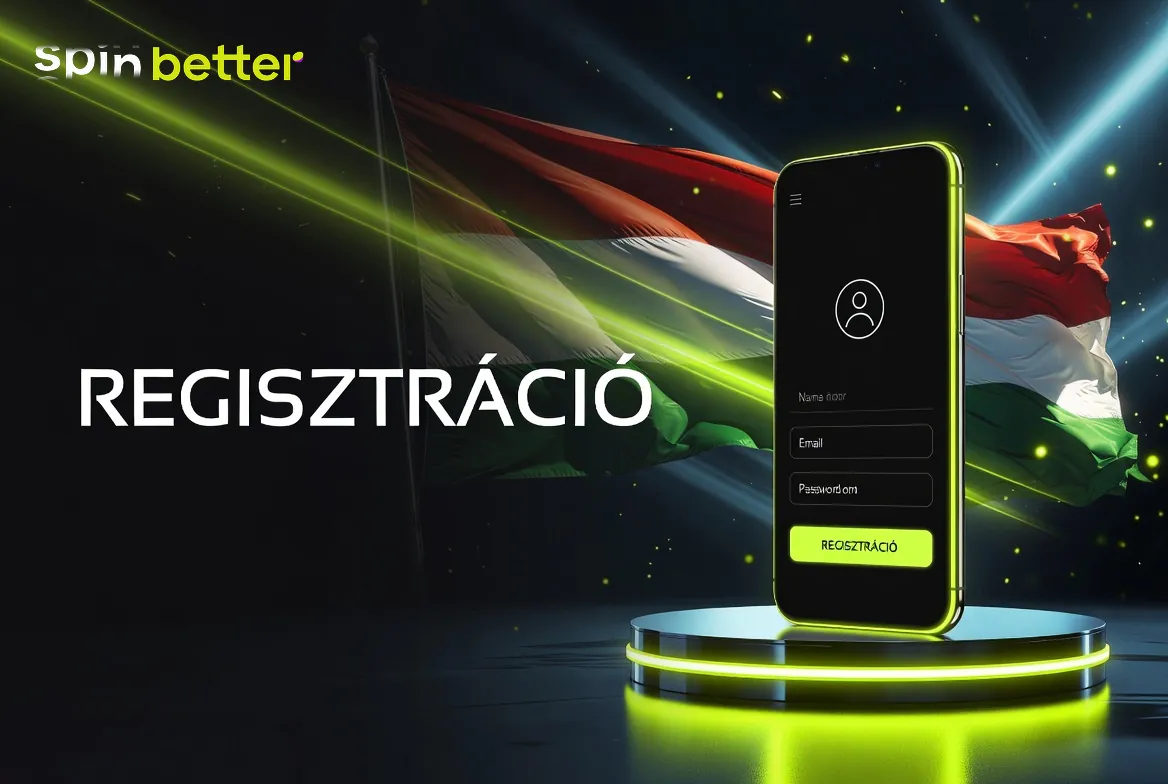 SpinBetter registration űrlapja a kaszinó magyar oldalán